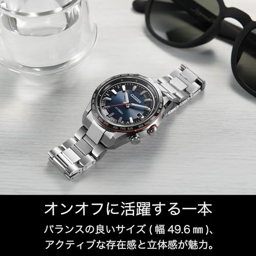 [Citizen] 腕時計 アテッサ 光発電エコ・ドライブ電波時計 防水 ネイビー CB0287-68L メンズ シルバー - Image 7