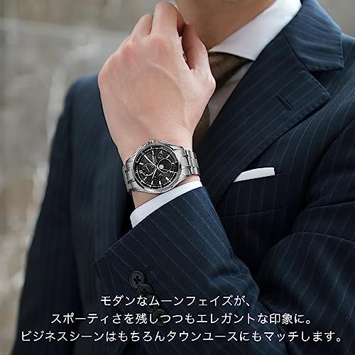 [Citizen] 腕時計 アテッサ ムーンフェイズ 電波ソーラー 防水 BY1001-66E メンズ シルバー - Image 4