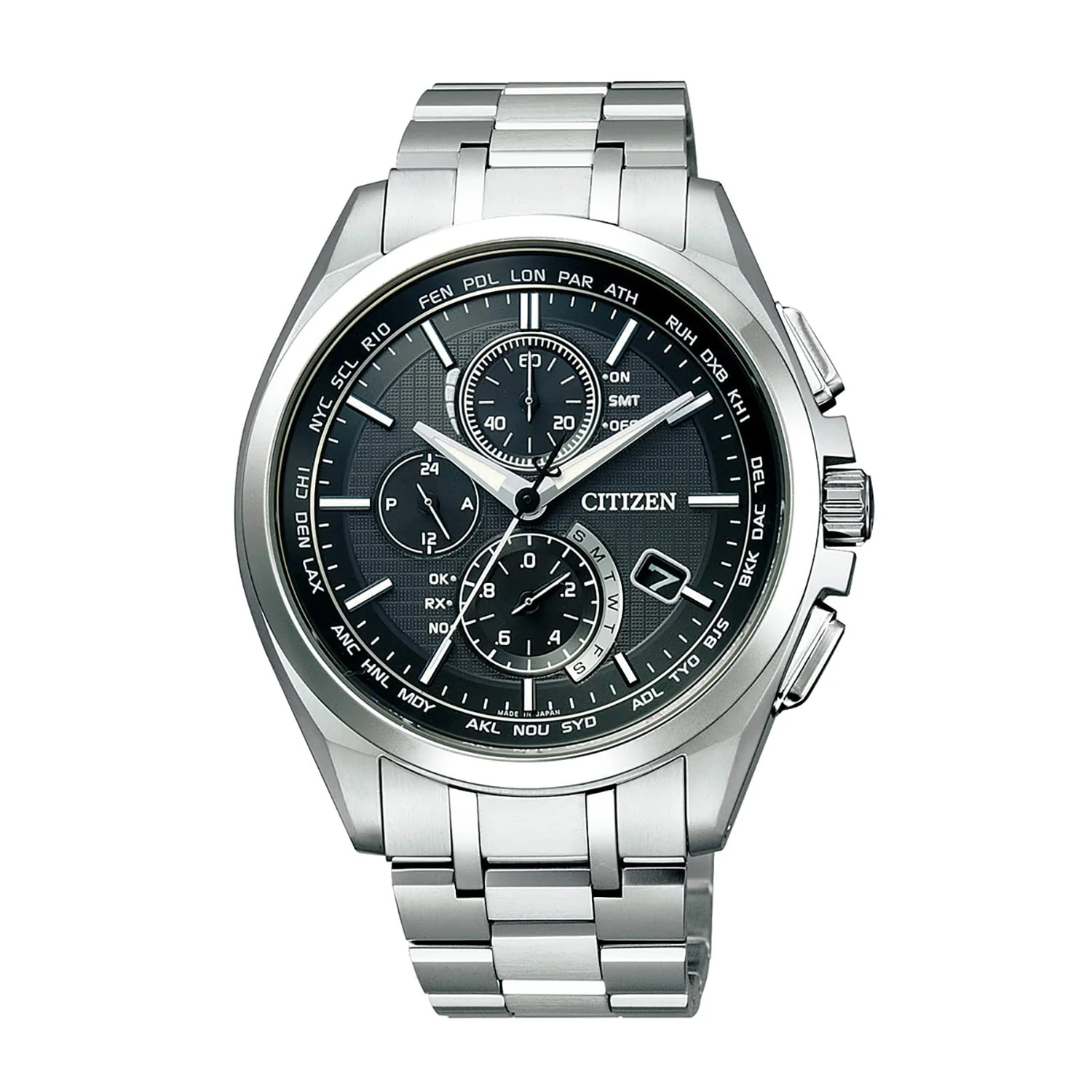 [CITIZEN] アテッサ ATTESA エコ・ドライブ 電波時計 ( シルバー / ビジネス / 防水 / メンズ ) AT8040-57E ダイレクトフライト シチズン 電波ソーラー