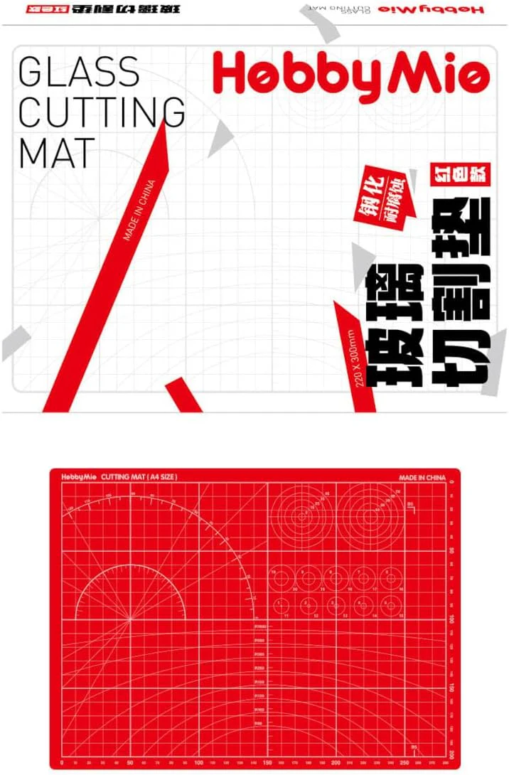 Doyusha Large Glass Cutting Mat Red Hobby Tool - Image 2