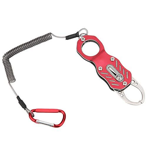 EBTOOLS. フィッシンググリップ グリッパー フィッシュキャッチャー 魚掴み器 軽量 ステンレス鋼製 防錆 淡水 海釣 安全ロープ付き 使いやすい 釣り具 2色(レッド) - Image 2