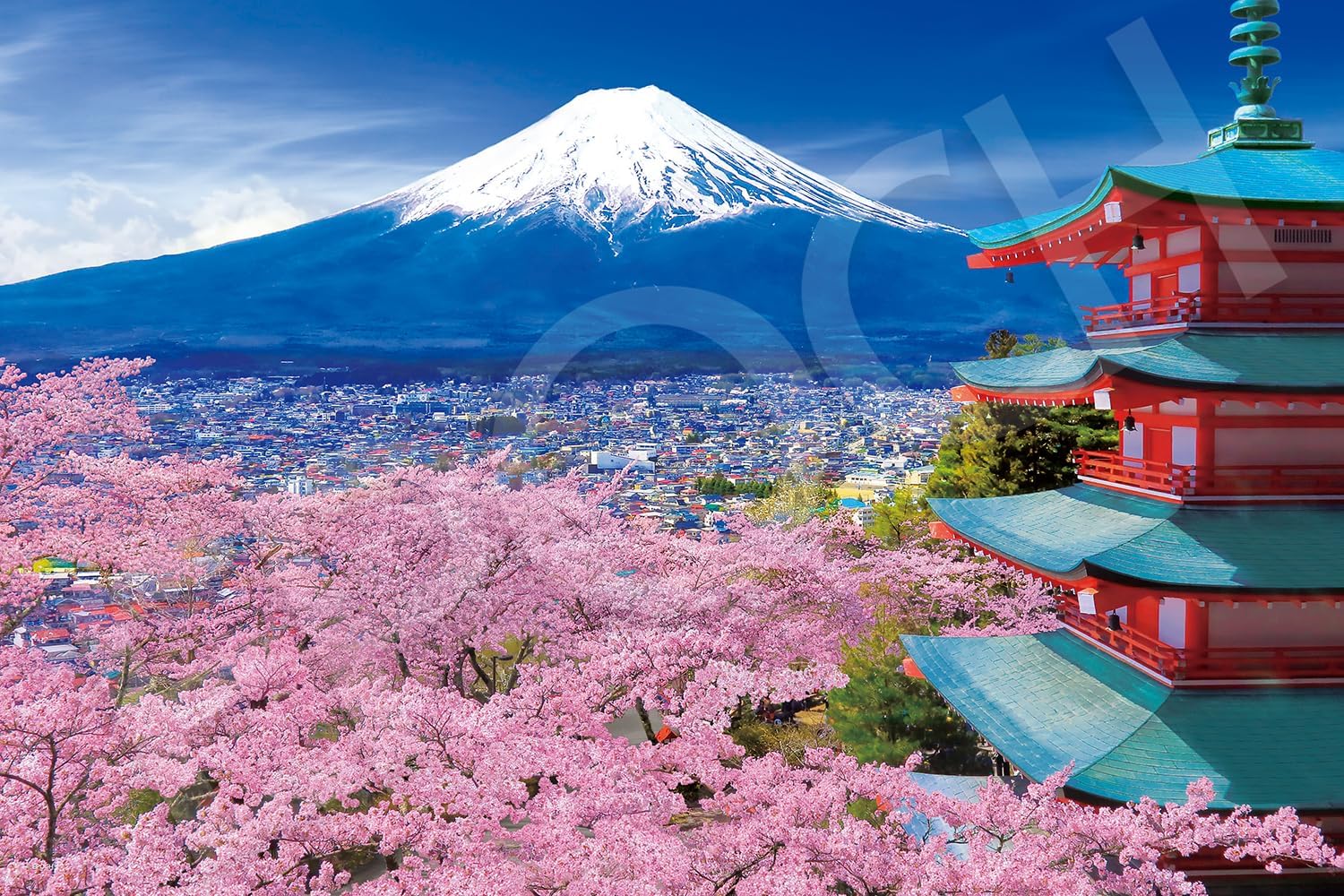 Epoch 11-615s Spring Breeze Fuji and Five-story Pagoda - Yamanashi Puzzle