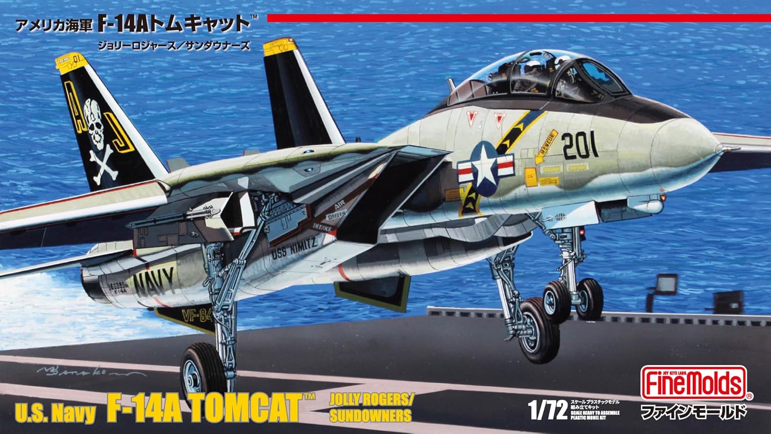 Fine Molds FF10 1/72 US Navy F-14A Tomcat Jolly Rogers/Sundowners - Image 2