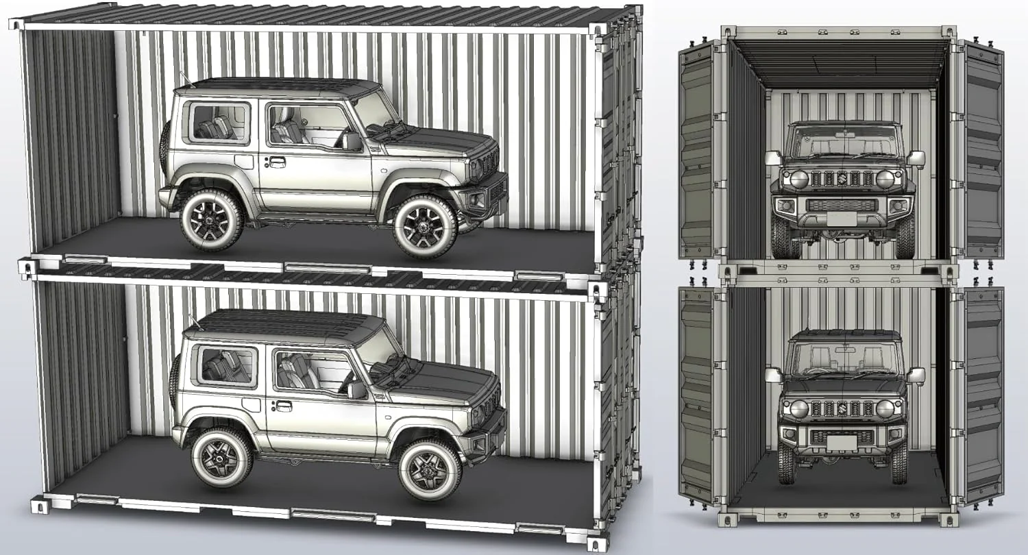 Fujimi 1/24 Car NEXT Series No.1001 20ft Container (Green) - Image 14