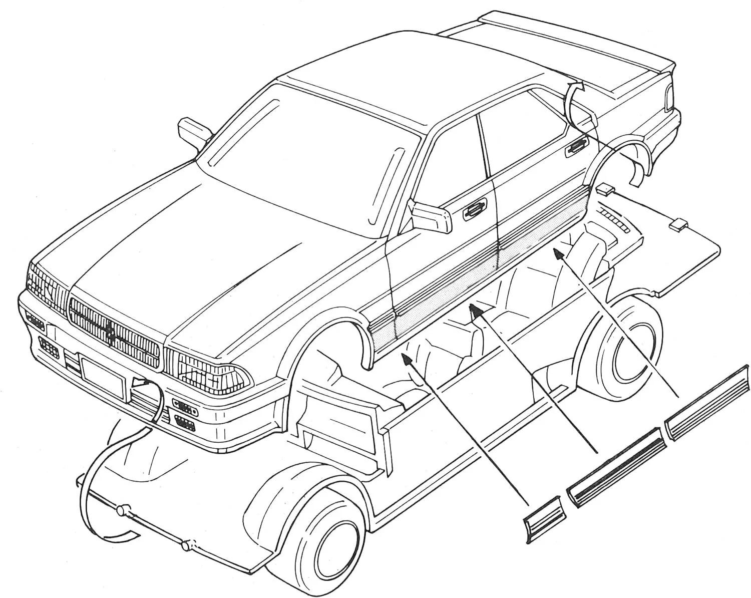 Fujimi 1/24 Hysocar Series No.3 Cedric V20E Gran Turismo (Y31) (Hysocar Version) - Image 3