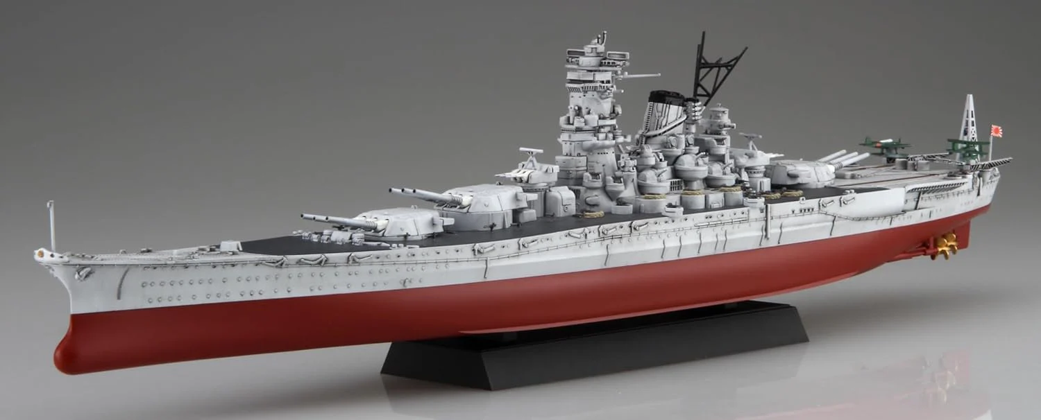 Fujimi 1/700 Ship NEXT Series No.2 EX-2 Imperial Japanese Navy Battleship Musashi (Operation Sho-Ichigo Light Gray Version) with Etching Parts - Image 3