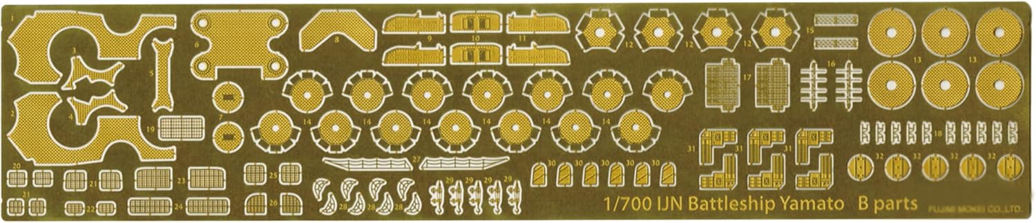 Fujimi 451831 1/700 Imperial Navy Series No.1 EX-2 Japanese Navy Light Cruiser Yamato Full Hull Model (With Etched Parts) - Image 3