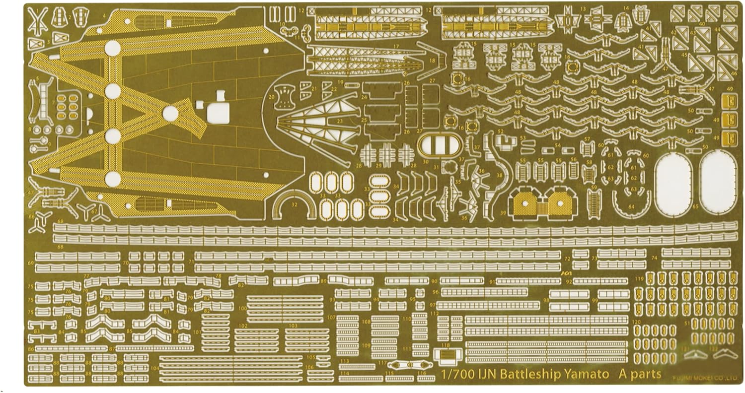 Fujimi 451831 1/700 Imperial Navy Series No.1 EX-2 Japanese Navy Light Cruiser Yamato Full Hull Model (With Etched Parts) - Image 4