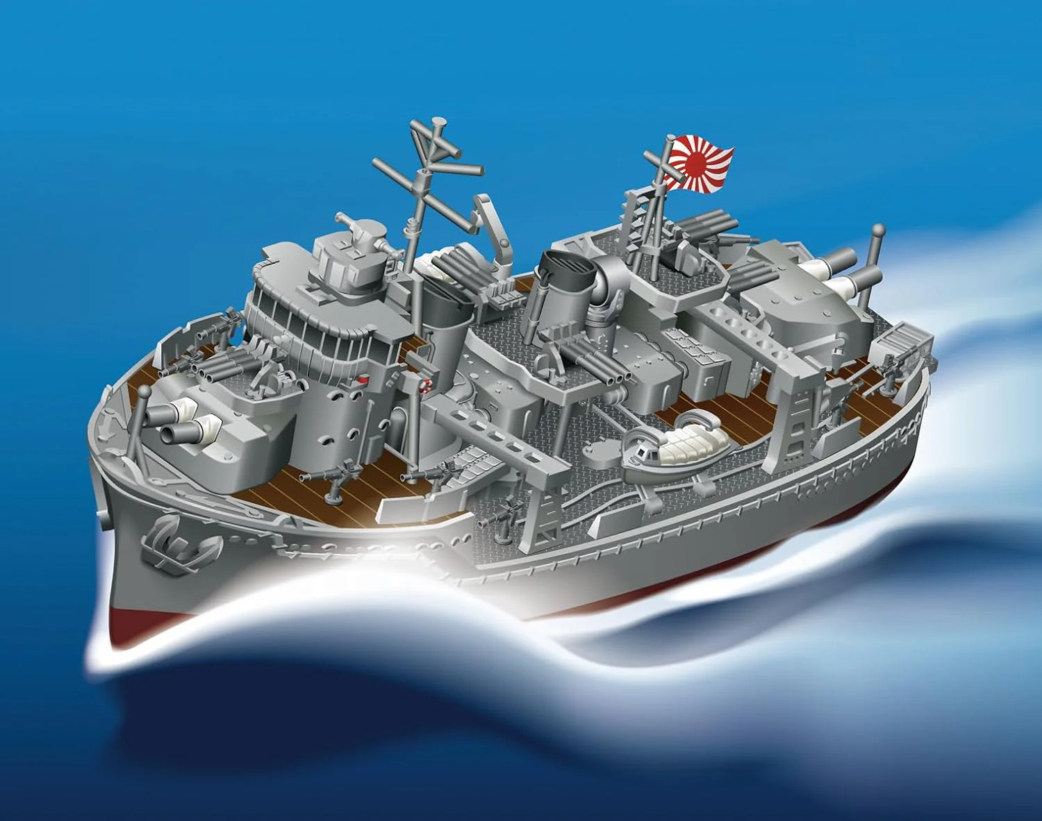 Fujimi Chibi Maru Fleet Series No. 5EX-1 Chibimaru Fleet Yukikaze Special Edition (with Etched Parts) - Image 3