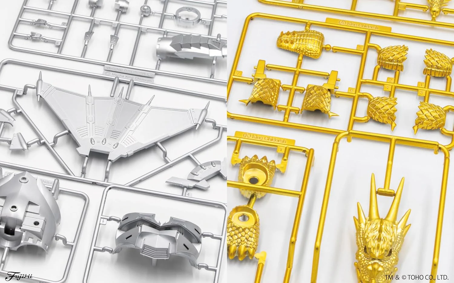 Fujimi Chibi Maru Godzilla Series No.10 EX-1 Mecha King Ghidorah Luxurious Plated Version - Image 2
