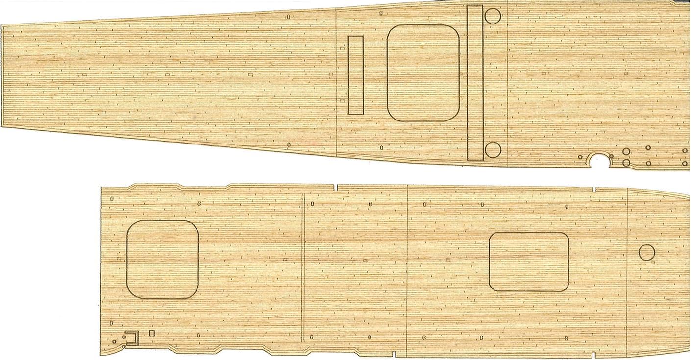 Fujimi FH-14EX-3 1/700 Japanese Navy Aircraft Carrier Akagi Full Hull Model (with Wooden Deck) - Image 5