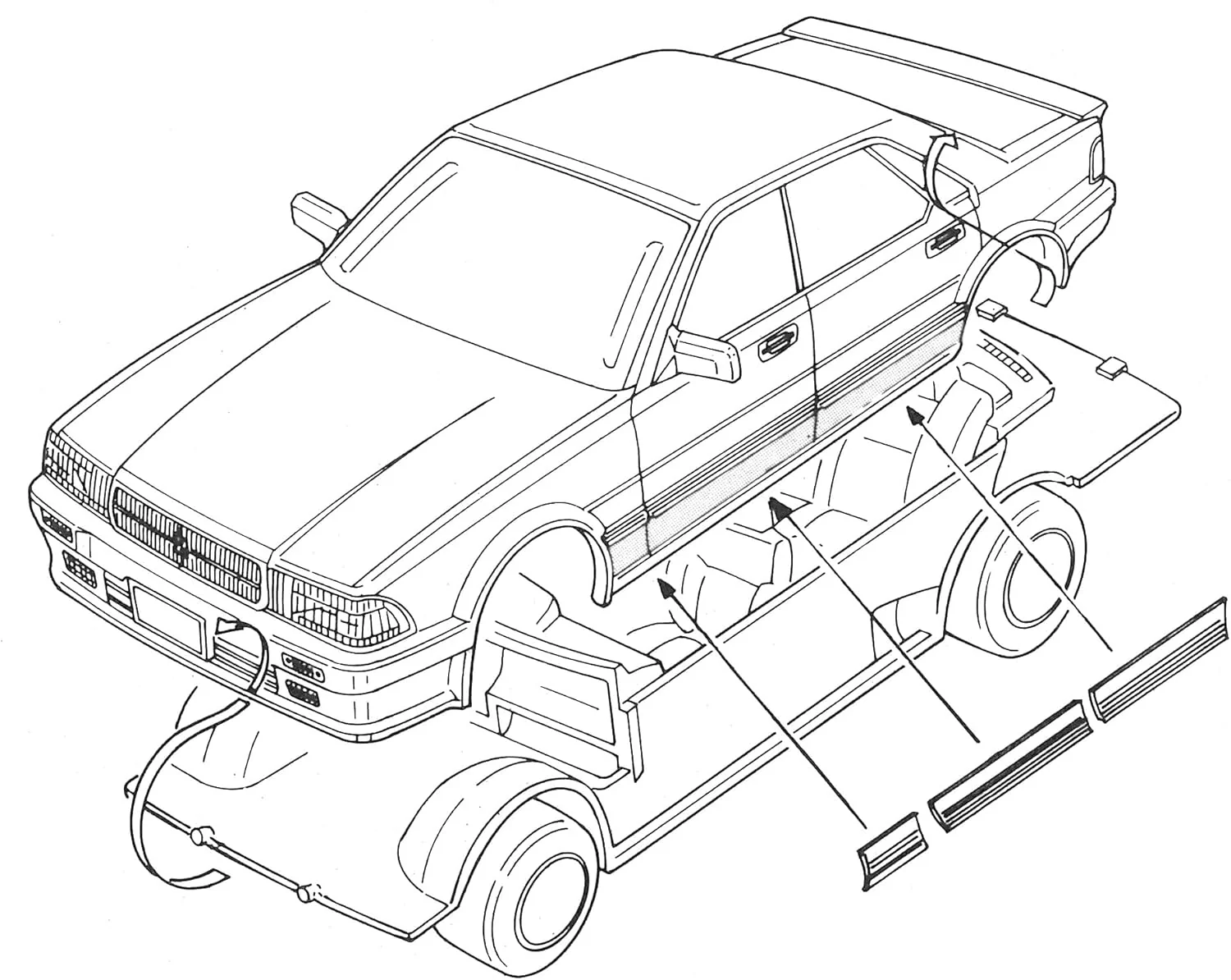 Fujimi HC-12 1/24 Hysocar Series No. 12 Chaser GX71 (Hisocar Version) - Image 4