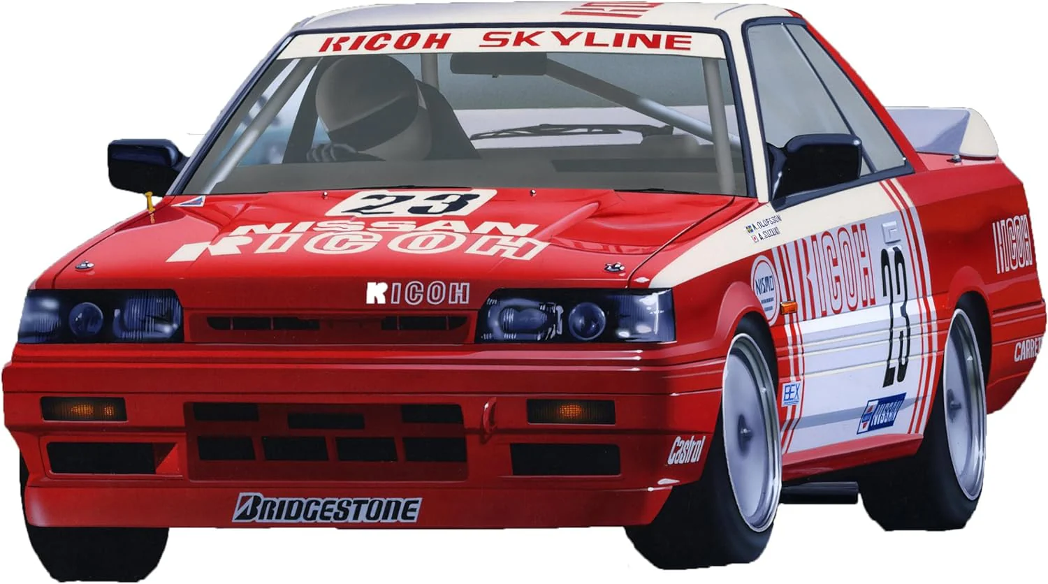 Fujimi ID-313 1/24 Inch Up Series No.313 RICOH NISSAN SKYLINE GTS-R (R31 Gr.A Specifications 1988) - Image 2