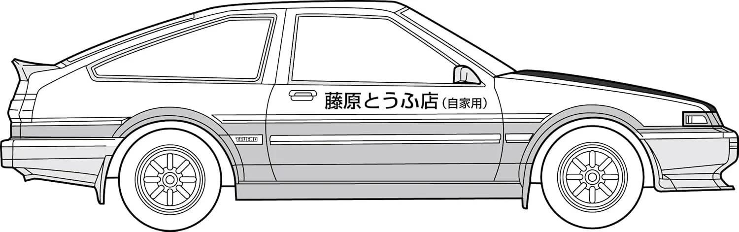 Fujimi ISD-019 1/24 Initial D Series No.019 Trueno AE86 Carbon Bonnet by Takumi Fujiwara - Image 7