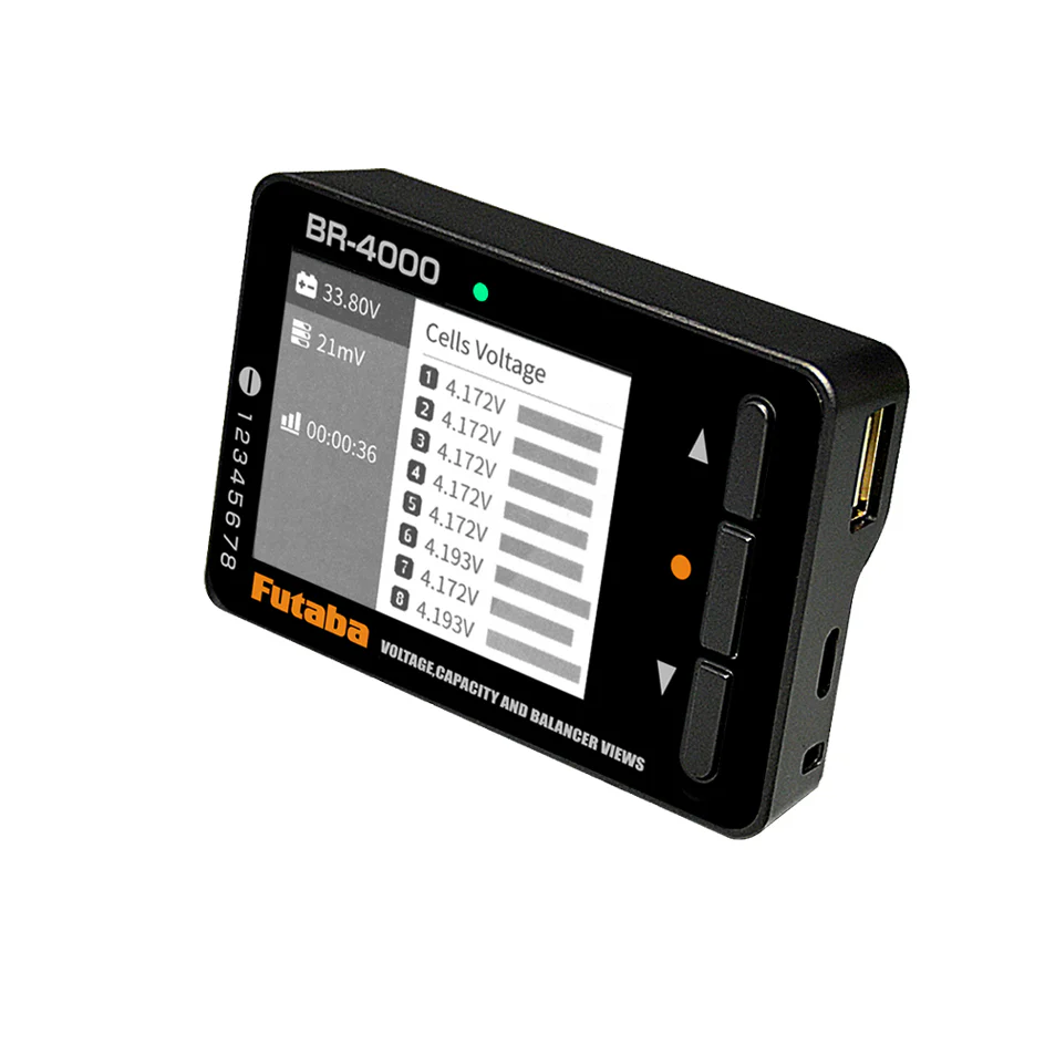 Futaba 00107318-1 BR-4000 Battery Checker with Cell Balance Correction