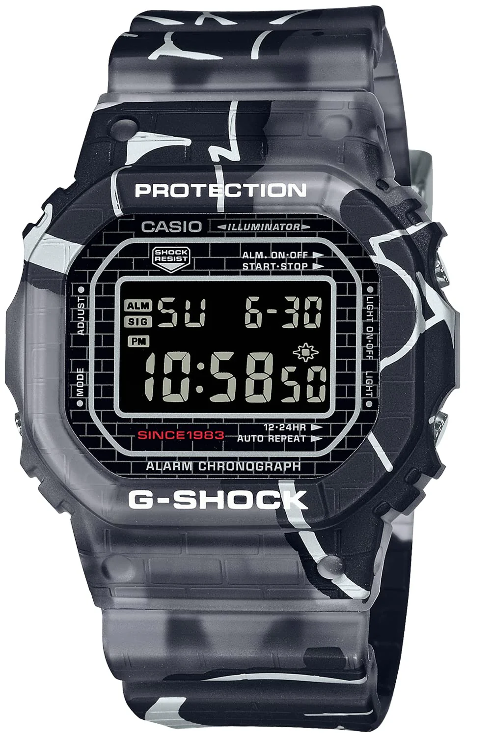 G-SHOCK [カシオ] 腕時計 ジーショック 【国内正規品】 メタルケース スクリューバック Street Spiritシリーズ DW-5000SS-1JR メンズ ブラック マットスケルトン