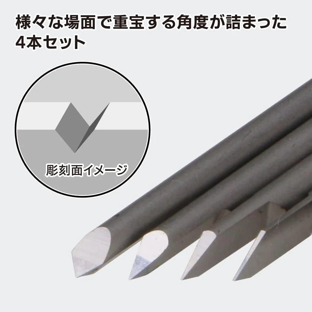GodHand GH-BBS-05-90 Bit Blade Triangular Knife Set of 4 - Image 3