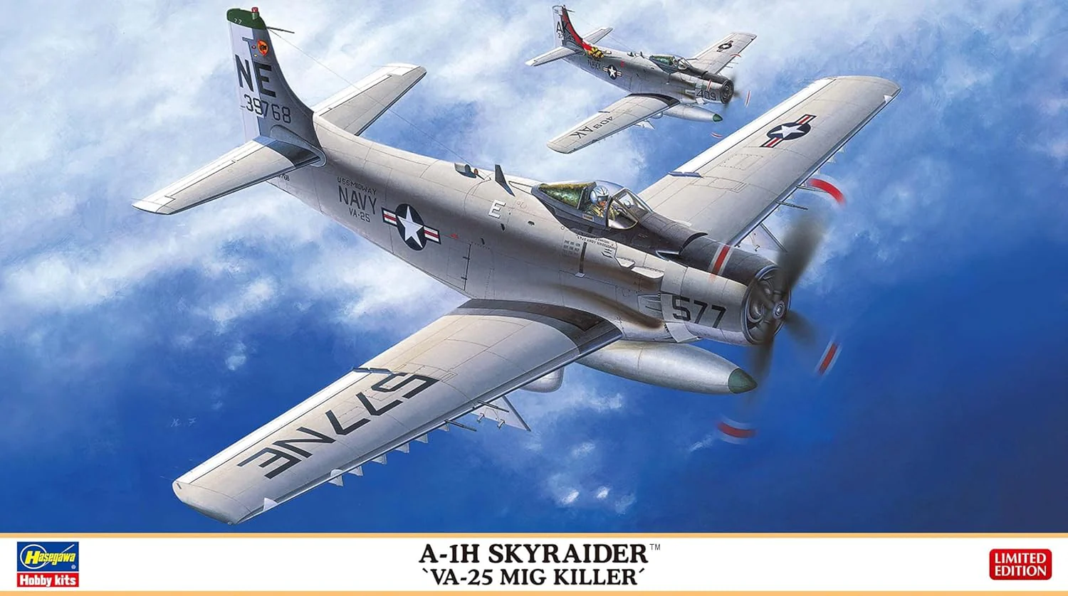 Hasegawa 02527 1/72 A-1H Skyraider VA-25 MiG Killer - Image 2