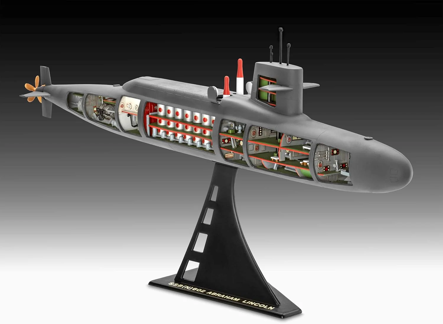 Hasegawa 05185 1/253 SSB Abraham Lincoln (Cutaway Model) - Image 2