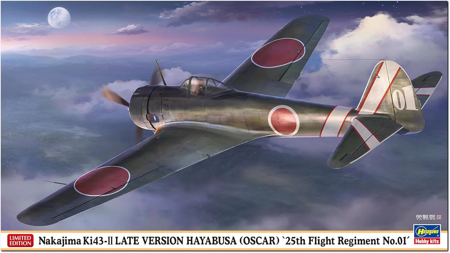 Hasegawa 07553 1/48 Nakajima Ki43-II Late Version Hayabusa (Oscar) 25th Flight Regiment No.01