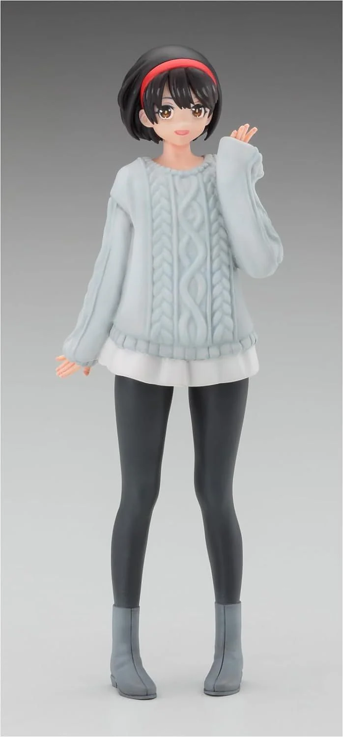Hasegawa 1/12 Egg Girls Collection No.43 Rei Hasumi (Plain Clothes) Unpainted Resin Kit SP594 - Image 4