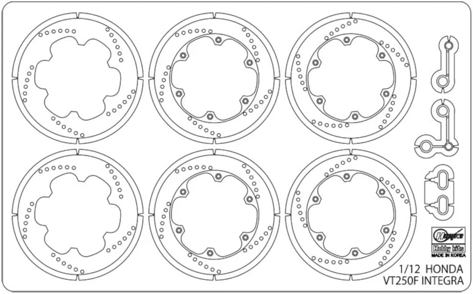 Hasegawa 21766 1/12 Etched Part for Honda VT250F Integra