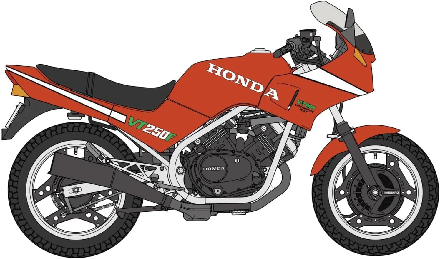 Hasegawa 21780 1/12 Honda VT250F (MC08) (1984) Red Color - Image 2