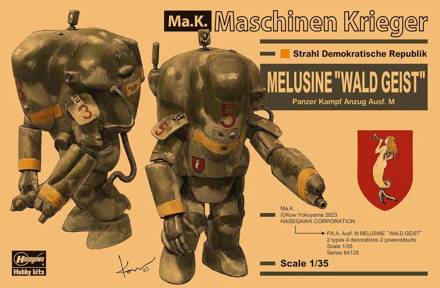 Hasegawa 64128 1/35 Masinen Krieger P.K.A. Ausf.M Merzine Waldgeist - Image 6