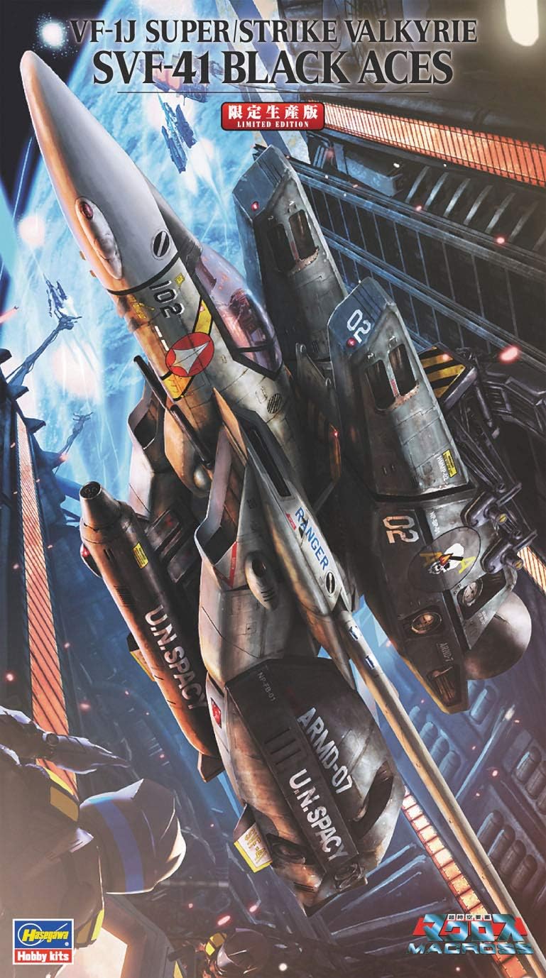 Hasegawa 65782 1/72 VF-1J Super/Strike Valkyrie SVF-41 Black Aces (Macross) - Image 2