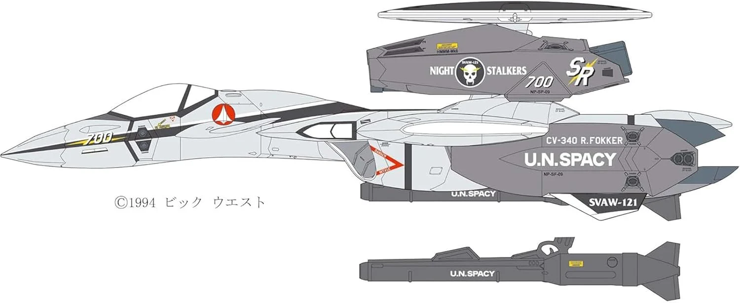 Hasegawa 65822 1/72 Macross 7 VE-11 Thunderseeker SVAW-121 Night Stalkers - Image 10