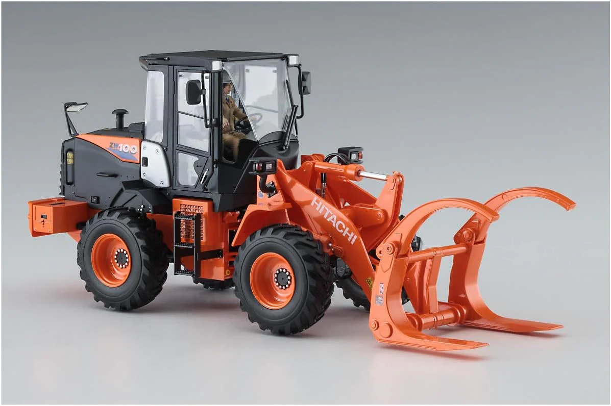 Hasegawa 66105 1/35 Hitachi Wheel Loader ZW100-6 Log Grapple Working Machine - Image 10