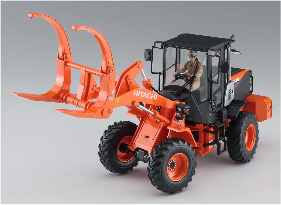 Hasegawa 66105 1/35 Hitachi Wheel Loader ZW100-6 Log Grapple Working Machine - Image 4