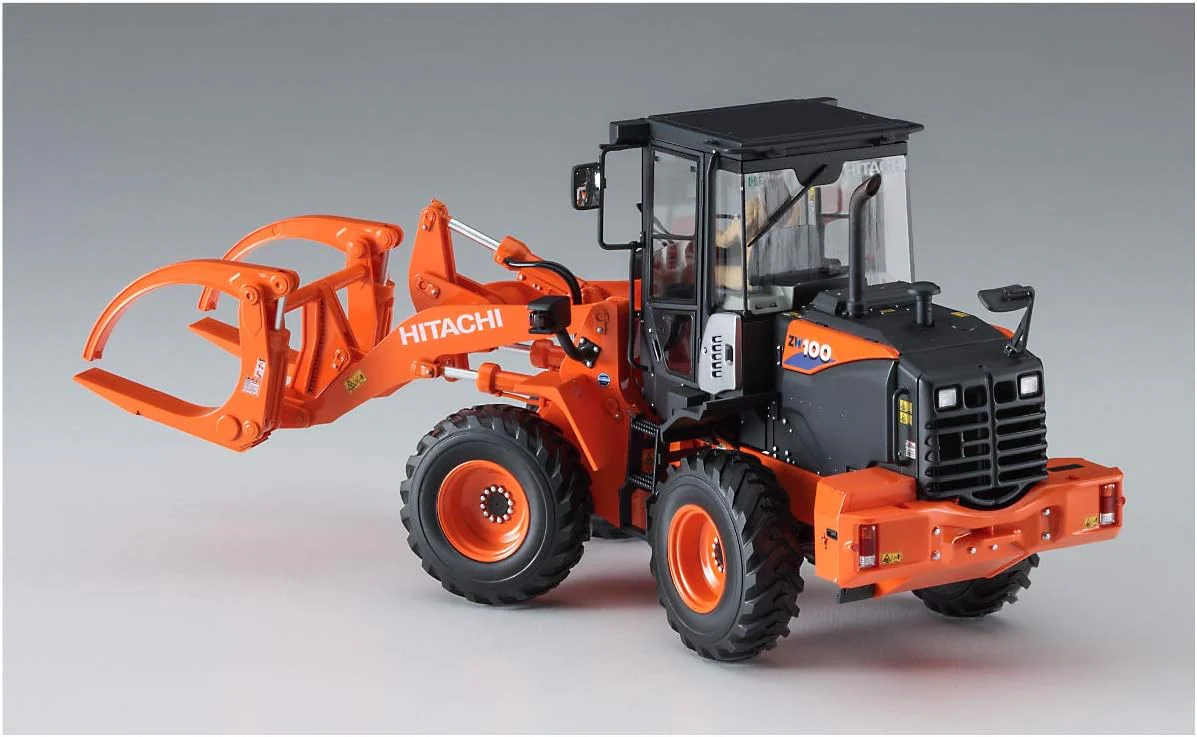Hasegawa 66105 1/35 Hitachi Wheel Loader ZW100-6 Log Grapple Working Machine - Image 8