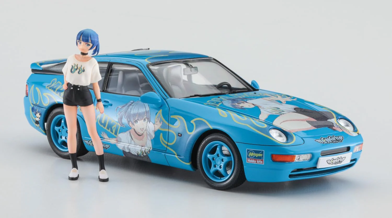 Hasegawa SP615 1/24 Porsche 968 Egg Girls Sara Maiyuki w/Figure - Image 16