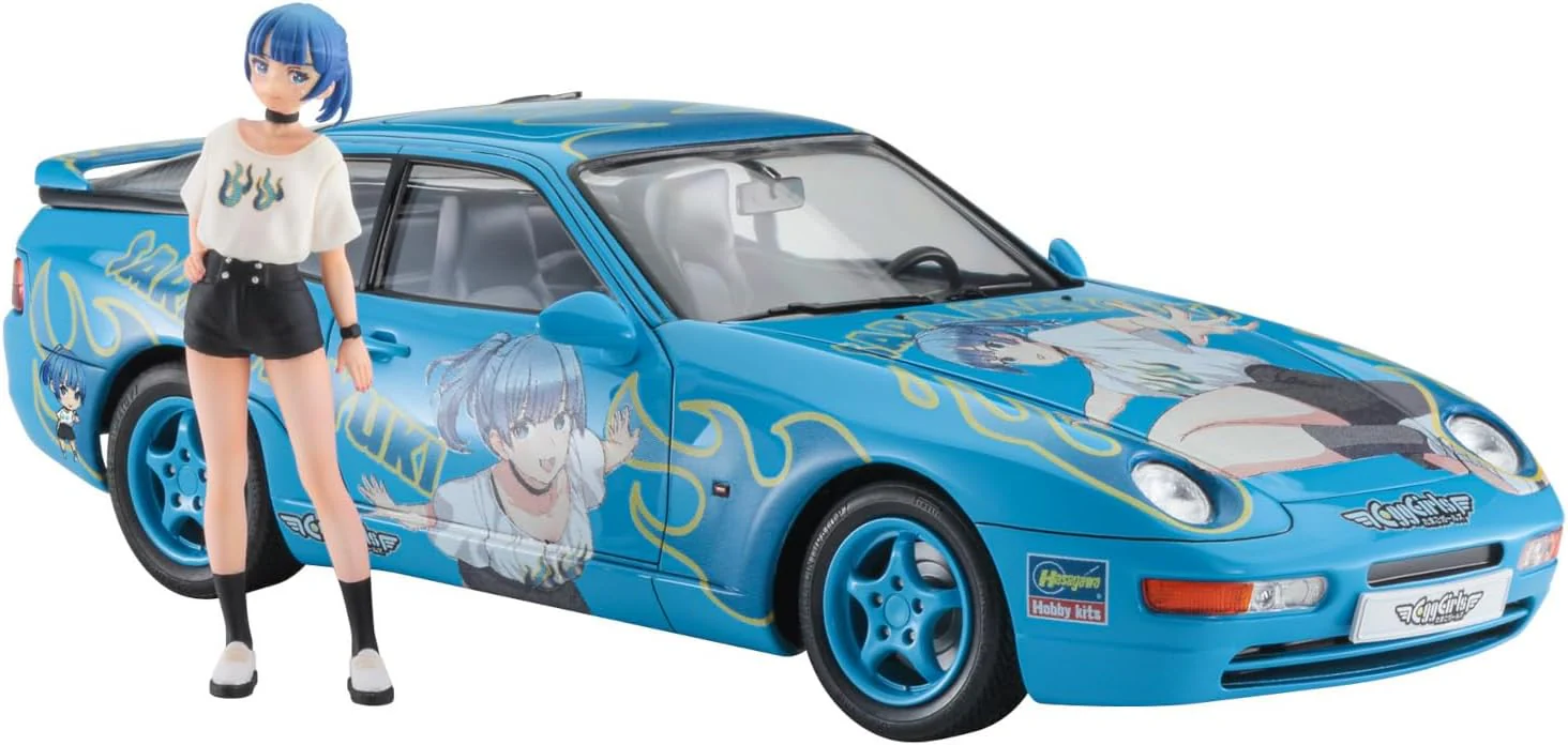 Hasegawa SP615 1/24 Porsche 968 Egg Girls Sara Maiyuki w/Figure - Image 9