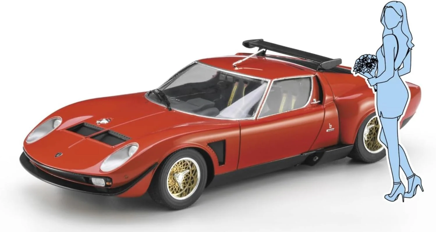 Hasegawa SP679 1/24 Lamborghini Jota SVR with Girl Figure - Image 5