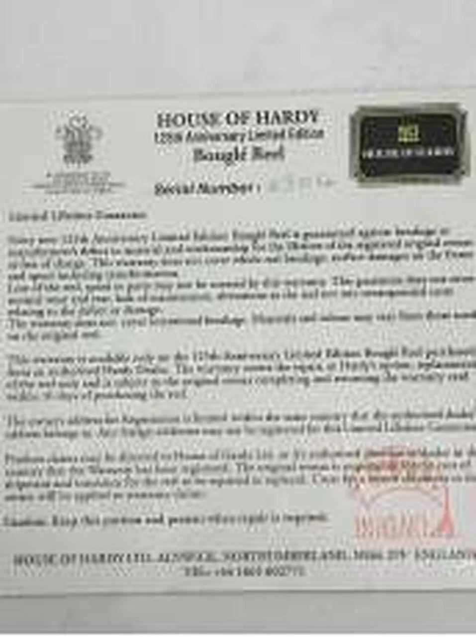 HOUSE OF HARDY [Rare] 125th Anniversary BOUGLE Limited Reissue Fly Reel BOUGLE - Image 9