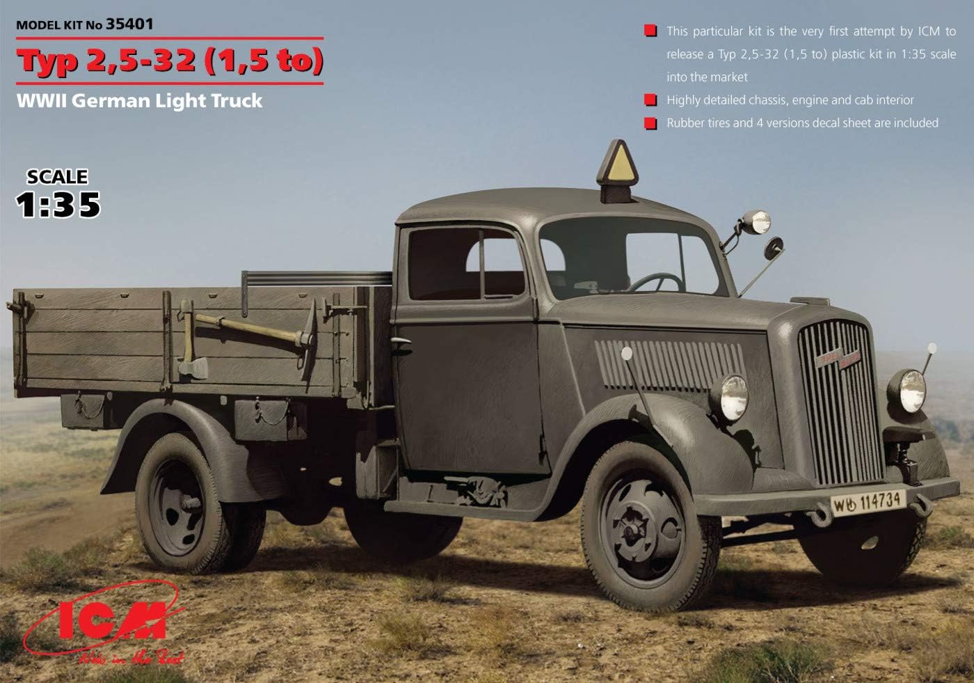 ICM 35401 1/35 German Opel Blitz 1.5t Truck - Image 7