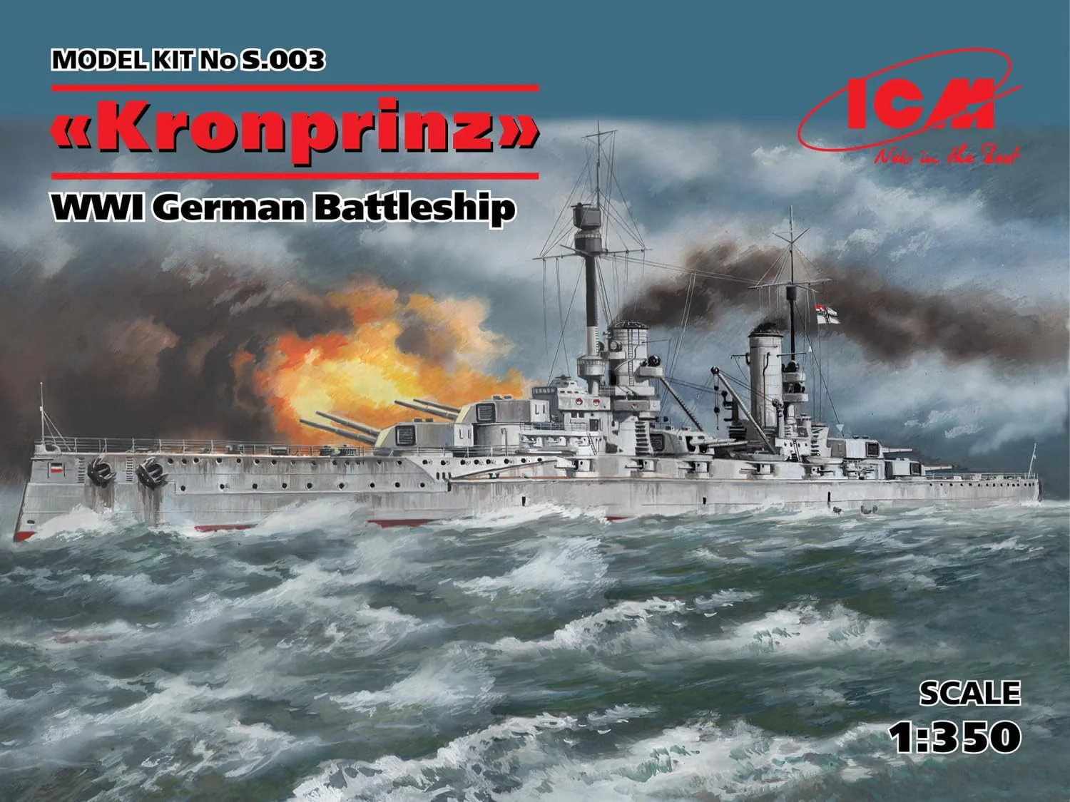ICM S003 1/350 German Battleship Kron Printz - Image 6