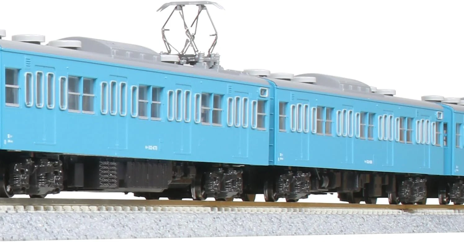 KATO 10-1744A N-Gauge 103 Series Sky Blue Intermediate Car 3 Cars Add-on Set
