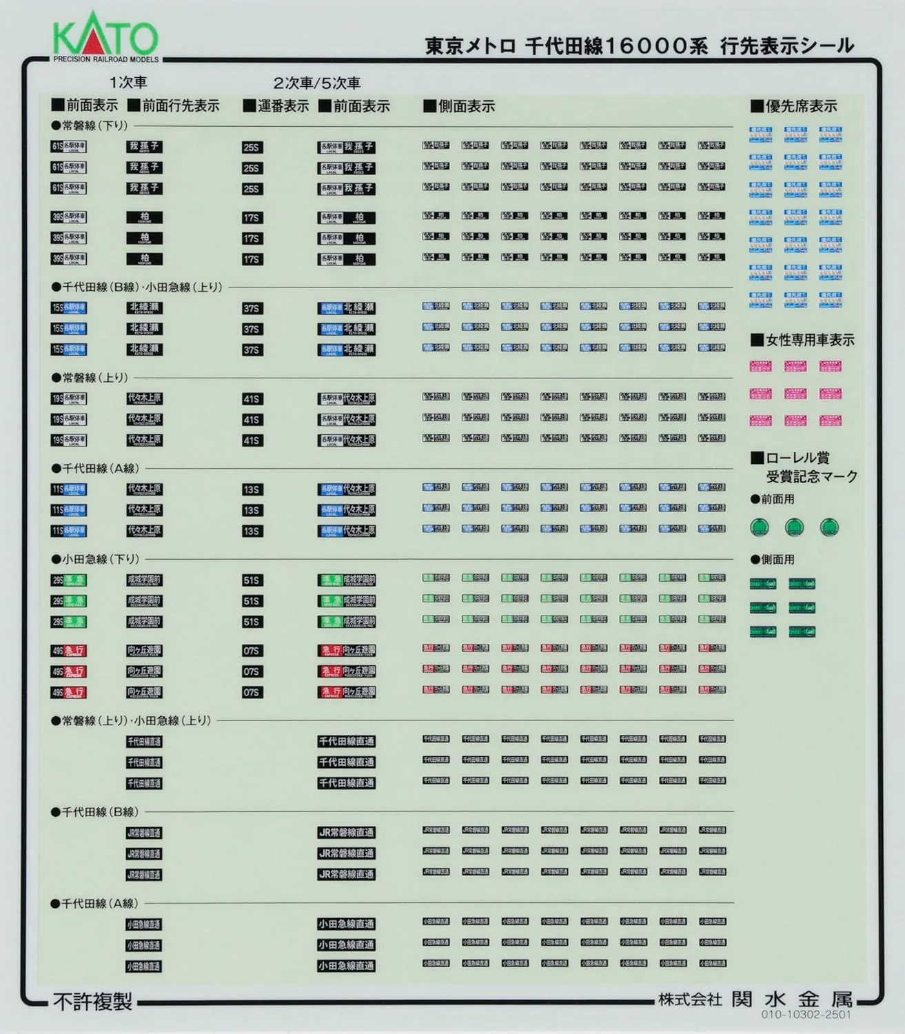 KATO 10-2003 N Gauge Tokyo Metro Chiyoda Line 16000 Series (First Edition) 6 Cars Set - Image 5