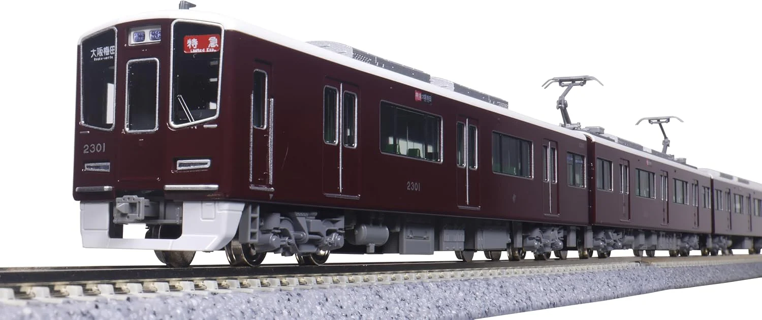 KATO 10-2031 N Gauge Hankyu Railway 2300 Series Kyoto Line Basic Set (4 Cars) - Image 4