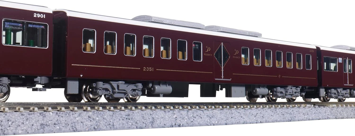 KATO 10-2031 N Gauge Hankyu Railway 2300 Series Kyoto Line Basic Set (4 Cars) - Image 8