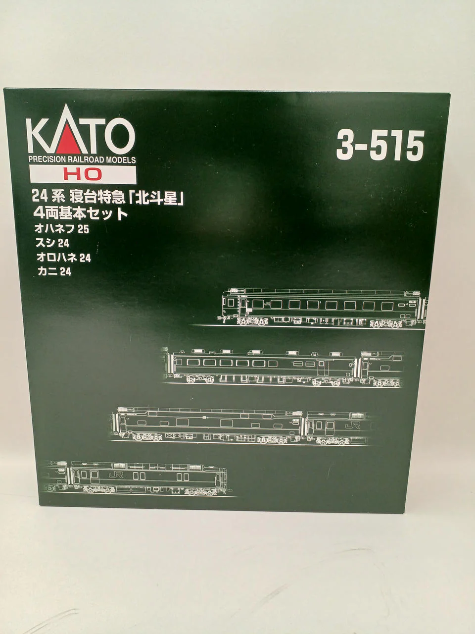 KATO HO Gauge 24 Series Sleeper Limited Express Hokutosei 4-Car Basic Set 3-515 - Image 2