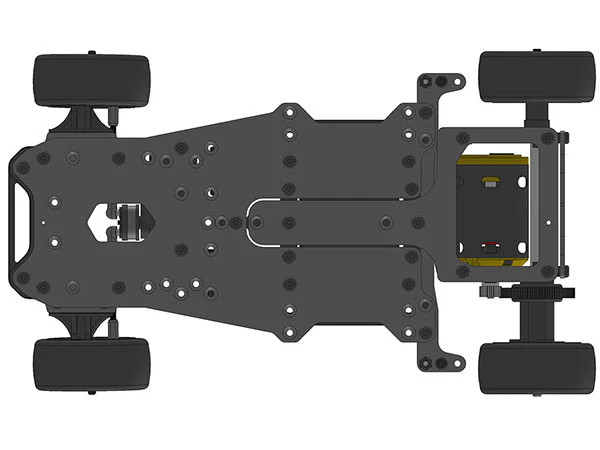 Kawada M333 M300GT2 Chassis Kit 1/12 DD Car FRP Chassis (Mini Rubber Tires) - Image 6