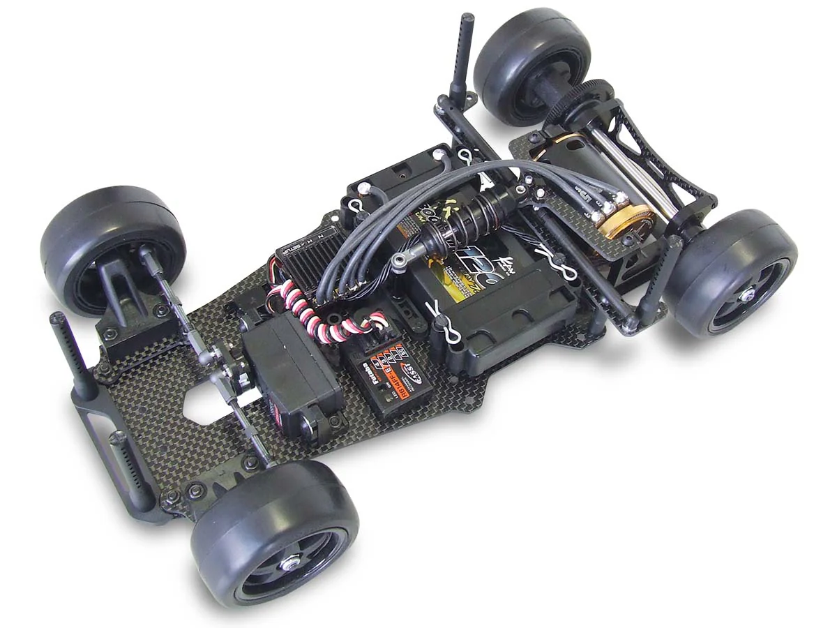 Kawada M334 M300GT2R Chassis Kit 1/12 DD Car Carbon Chassis (Mini Rubber Tires)