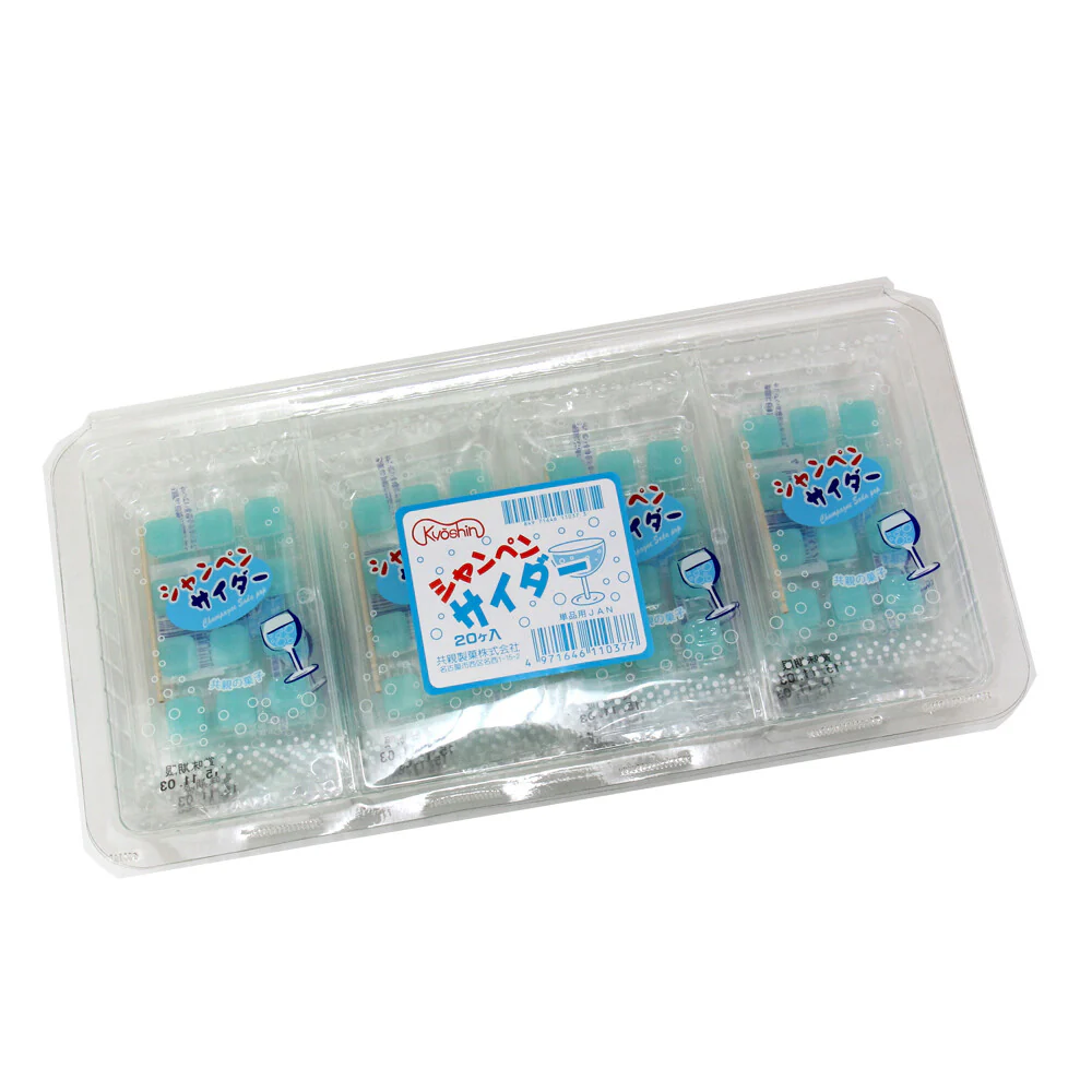 Kyoshin Champagne Cider Mochi Candy, 1 box (20 packs) - Image 2