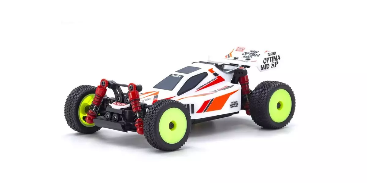 Kyosho 32096W MB010 MINI-Z Buggy Readyset TURBO OPTIMA Mid Special White - Image 2