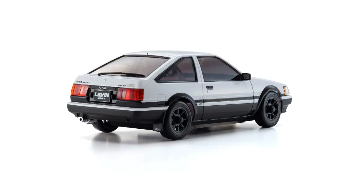 Kyosho 32641WBK MINI-Z AWD Toyota COROLLA LEVIN AE86 White/Black - Image 3
