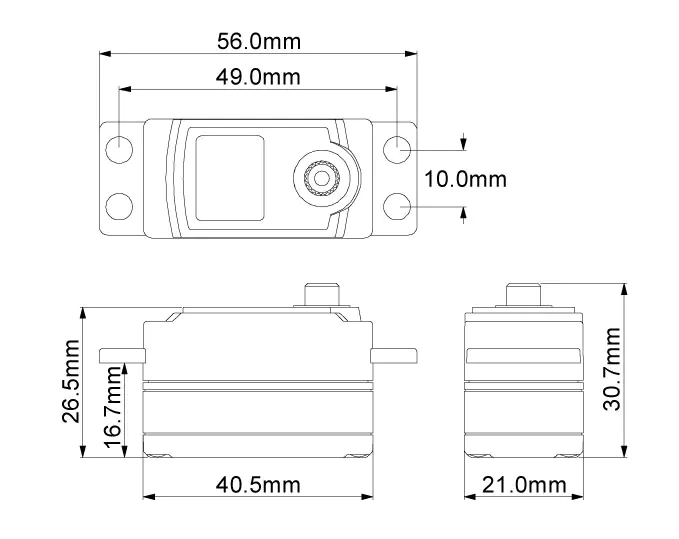 Kyosho 37061 Low Profile Servo LE MANS240S KS4241-08M - Image 2